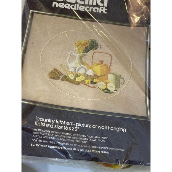 Bucilla Needlecraft Kit Country Kitchen 48844 Farmhouse Boho 16x20 - Picture 5 of 5